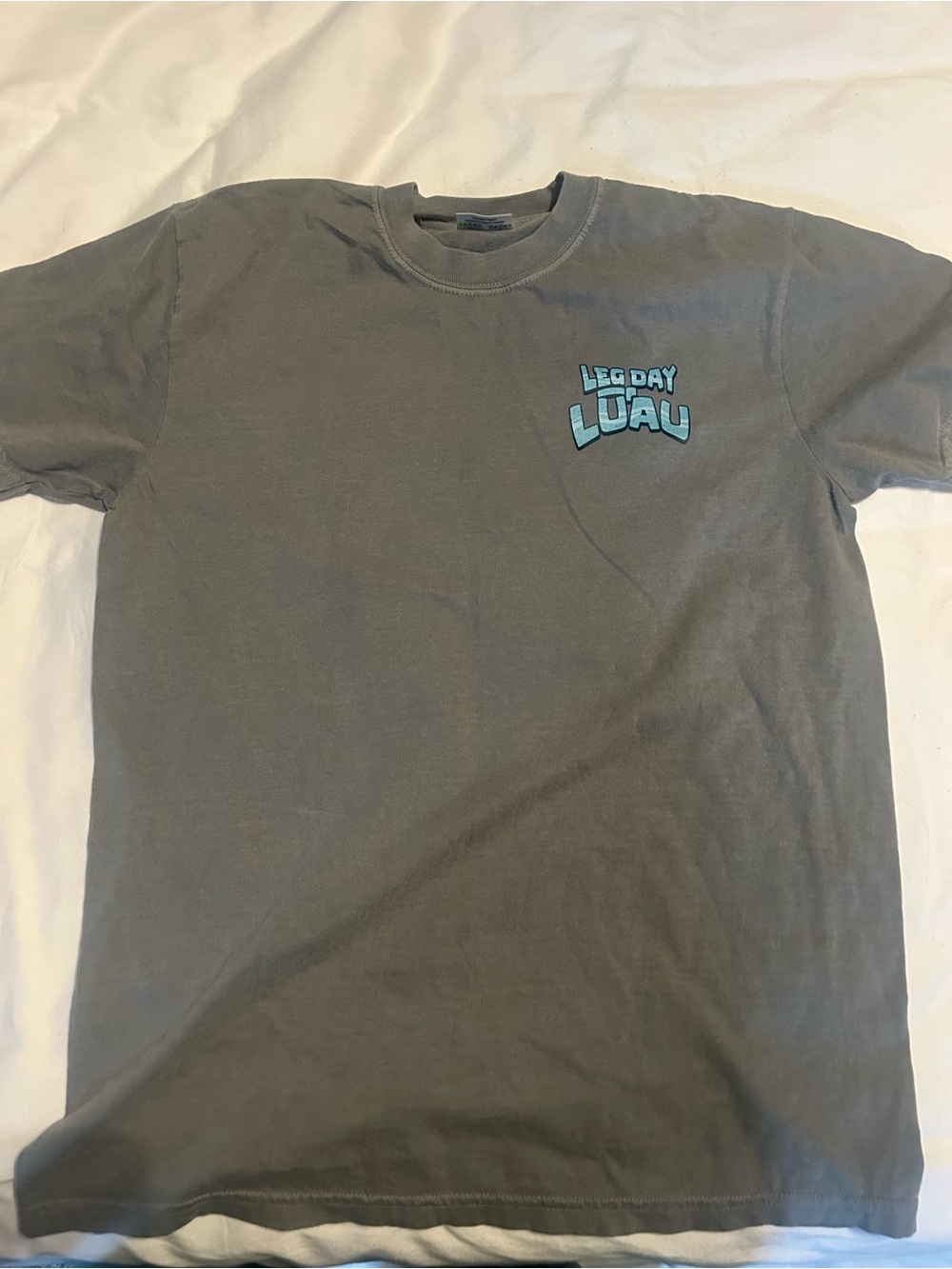 Leg Day Luau Graphic Tee - Gray